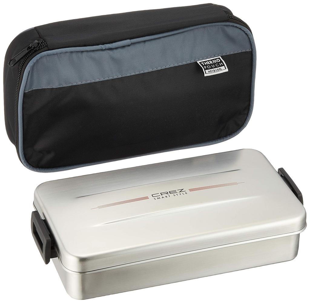 Asbel Bento Box 1 Tier 800mL Krez SS-800L With Bag Stainless Steel 3609