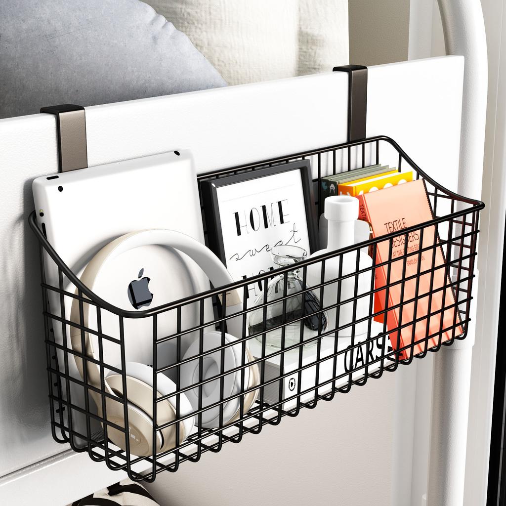 hanging basket storage frame behind the cabinet door, hanging basket beside the dormitory bed, kitchen and bathroom multi-functional finishing 