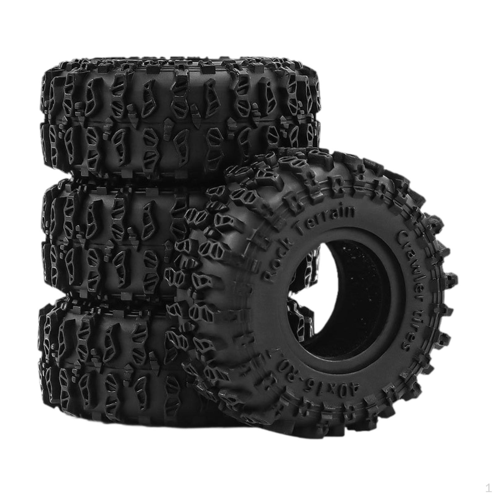 

4 Pieces 1/30 RC Car Rubber Tires Replacement Spare Parts Durability High Performance Sturdy