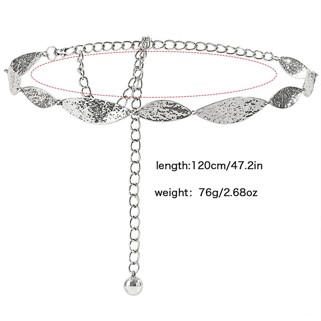 Female Waist Chain Western Cowgirl Leaf Punk Belt for Women Waistband