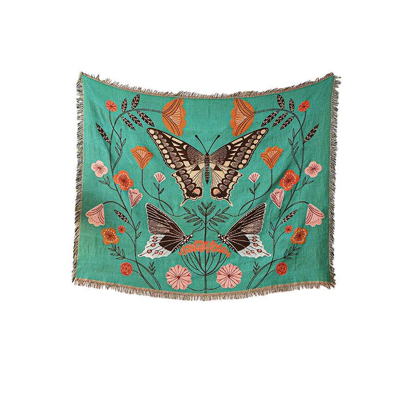 Versatile Ins-Style Line Illustration Blanket: Perfect for Camping, Casual Use, Naps, Throwing, Sofas, Picnics, and Bed Ends.