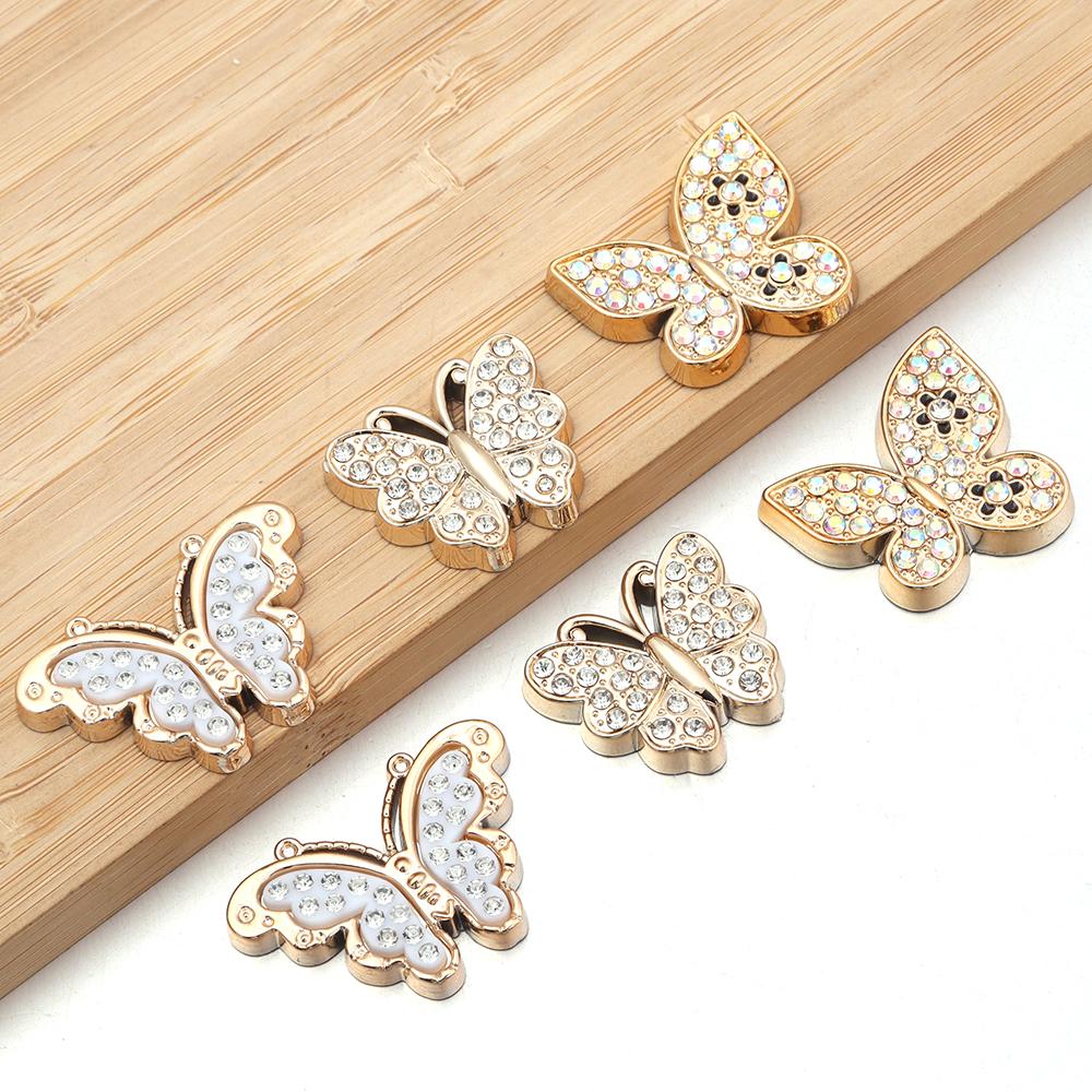 10pcs Gold Acrylic Butterfly Exquisite Butterfly Patch Ornaments For Women Girls DIY Clothing Shoes Jewelry Decor Accessories