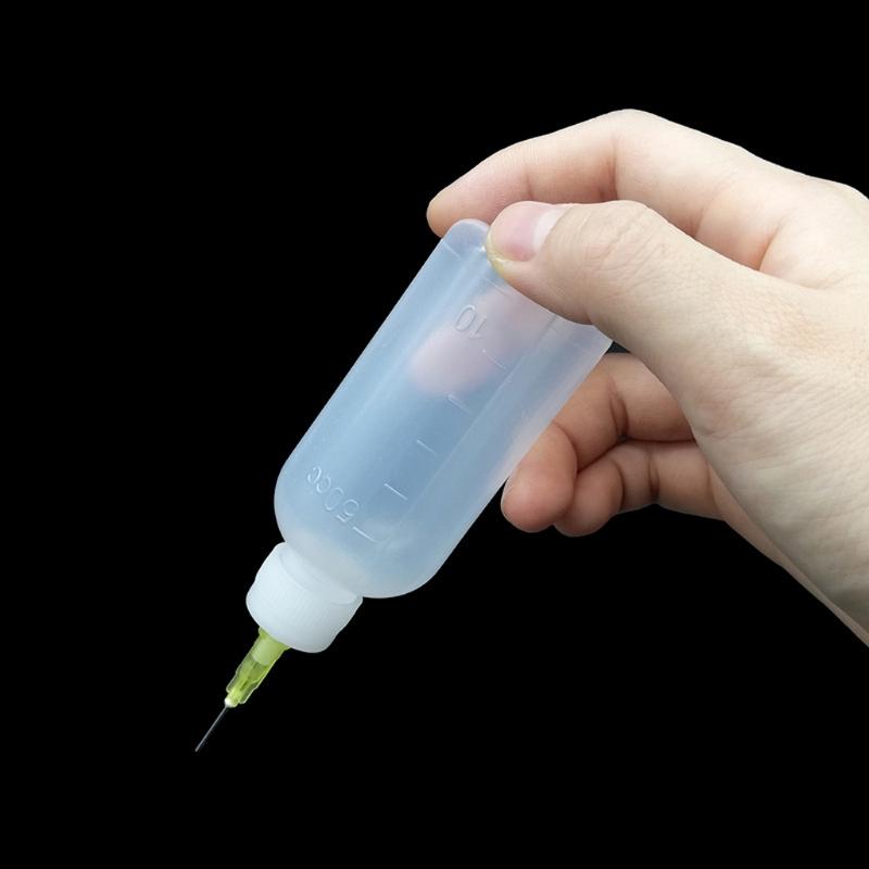 10Pieces Needles Precision Tip Applicator Translucent Glue Bottle for Acrylic Painting Small Gluing Project Quilling DIY