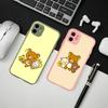 Cartoon Rilakkuma Bear Phone Case For iPhone 11 12 13 14 15 16 Pro Plus X XS MAX Matte Bumper Shockproof Cover