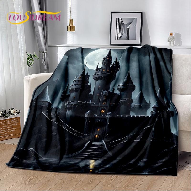 Fairyland Fairy Tale Castle Mysterious Gothic Dream Cartoon Soft Blanket,Soft Throw Blanket for Home Bedroom Bed Sofa Child Gift