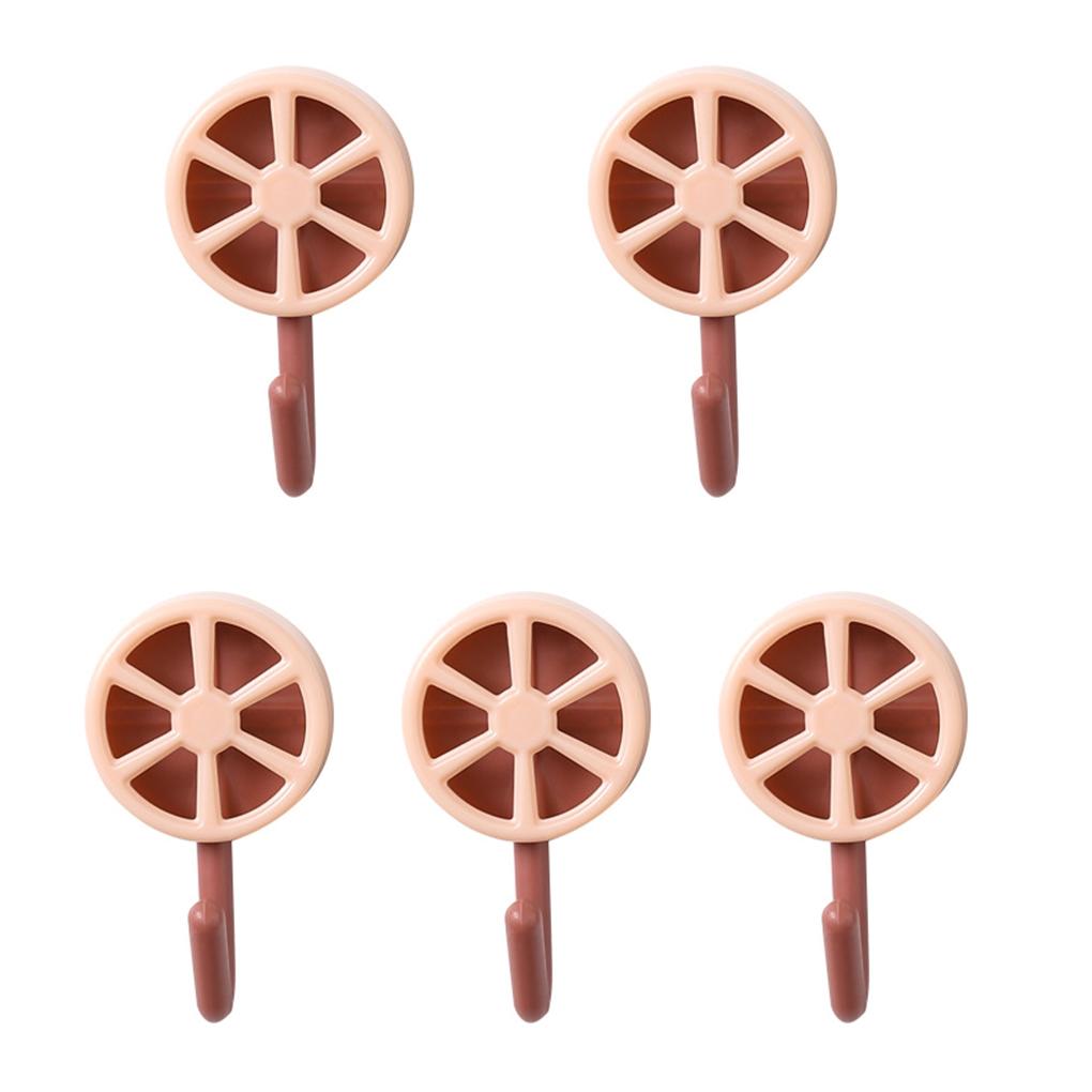 

5 шт. крючки для хранения в форме лимона настенные вешалки водонепроницаемые липкие для кухни ванной комнаты розовый