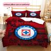 Cruz Azul Football Club Pattern Bedding Home Decoration Birthday Gift (1 * Duvet Cover + 2 * Pillowcase, Without Core)