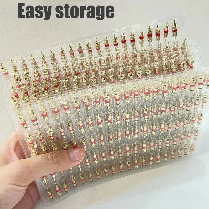 1/100PC Car Tire Valve Core Tool Set Plastic Handle Removal Tools Wrench Screwdriver Wrench Core Tire Repair Hand Tool for Car