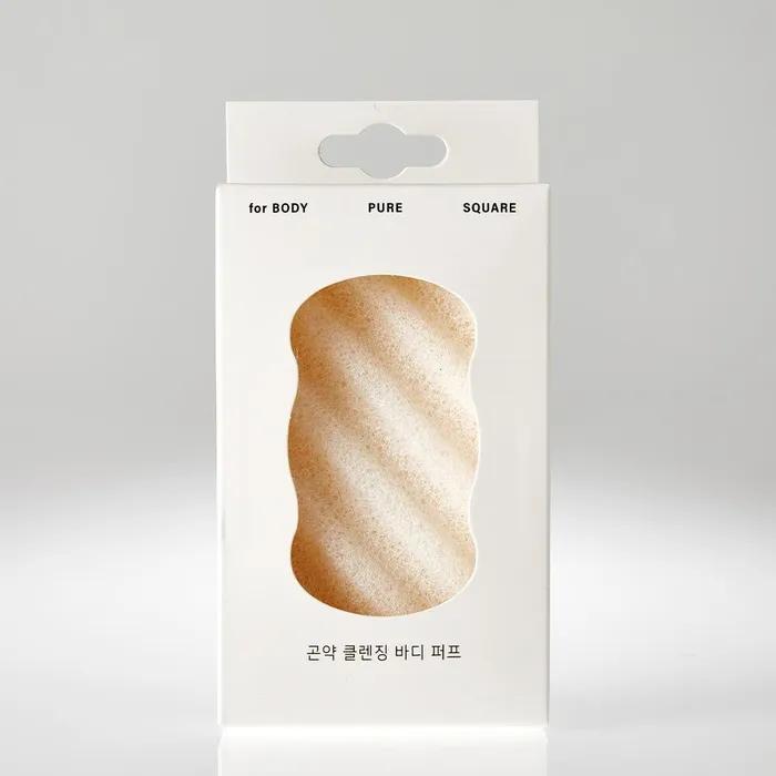 Puf de curățare Konjac pur Pătrat Nucă