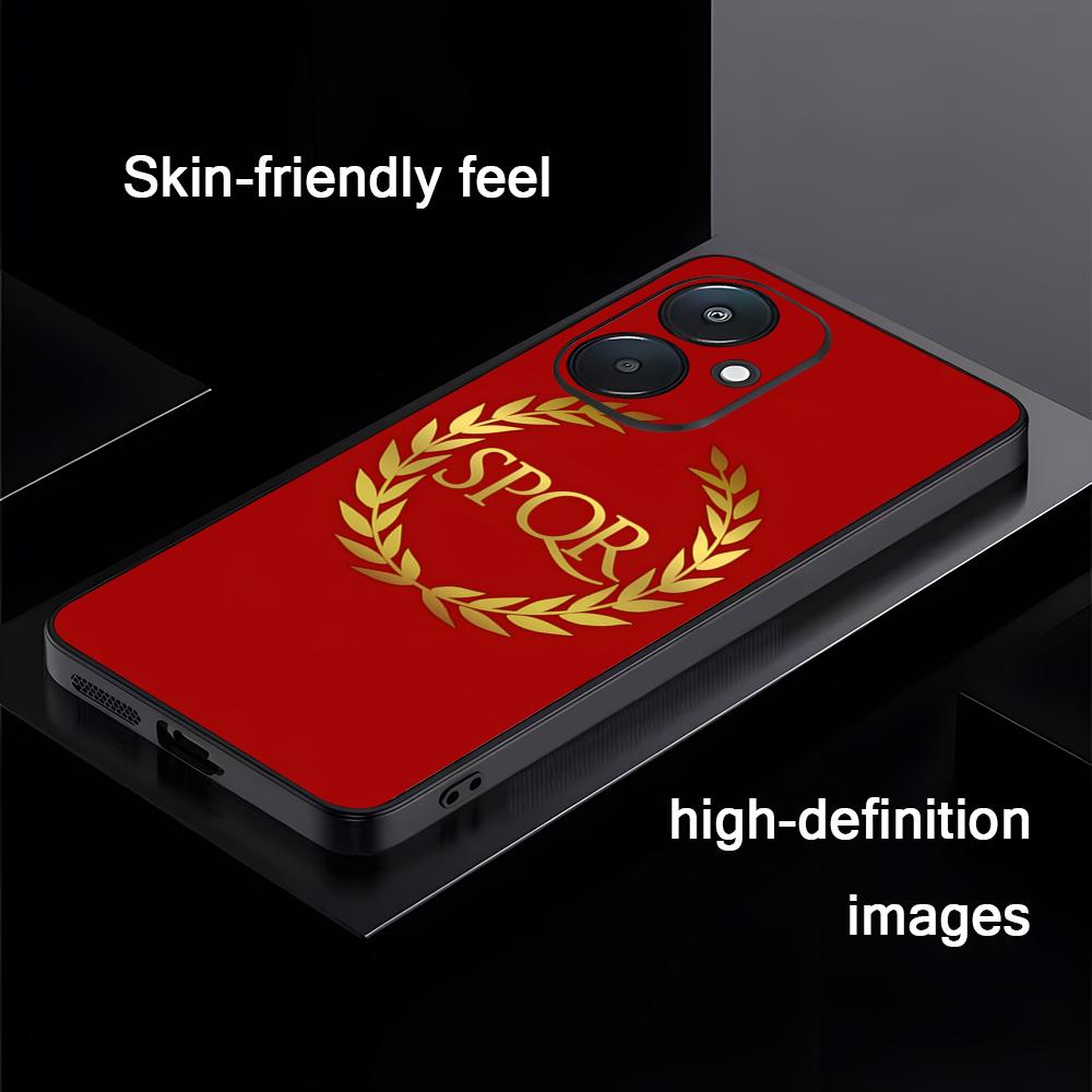 

SPQR LOGO Rome Art Popular Phone Case For Xiaomi Redmi 14C 13C 12C Note14 13 12 11 10 Pro Plus S Soft Black Phone Cover Redmi 13C 4G