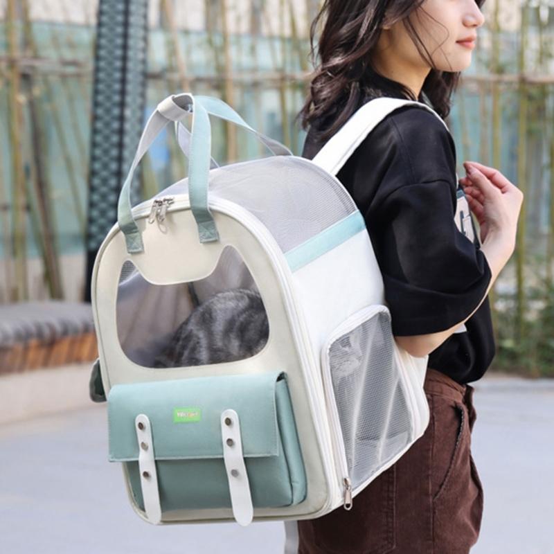 Dog Carrier Portable Cat Cage Four Season Cat Travel Bag Breathable Mesh Carrier Backpack Shoulder Bag Kitten Sling Bag