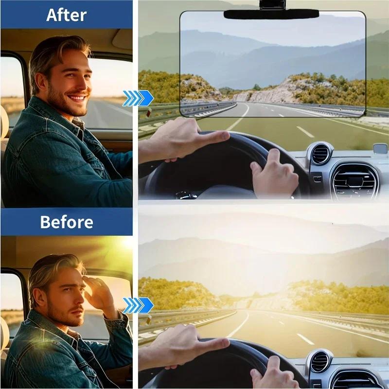 Anti-Glare UV Protection Car Sun Visor Extender Interior Sun Shade For Mazda 3 6 CX3 CX5 CX7 CX9 MX5 Miata RX8 CX30 CX50 BT50