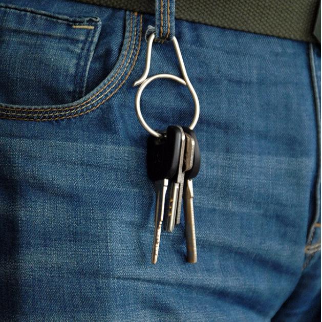 Quick-Release Titanium Keychain: Creative Key Ring Pendant & Men's Waist Hanger