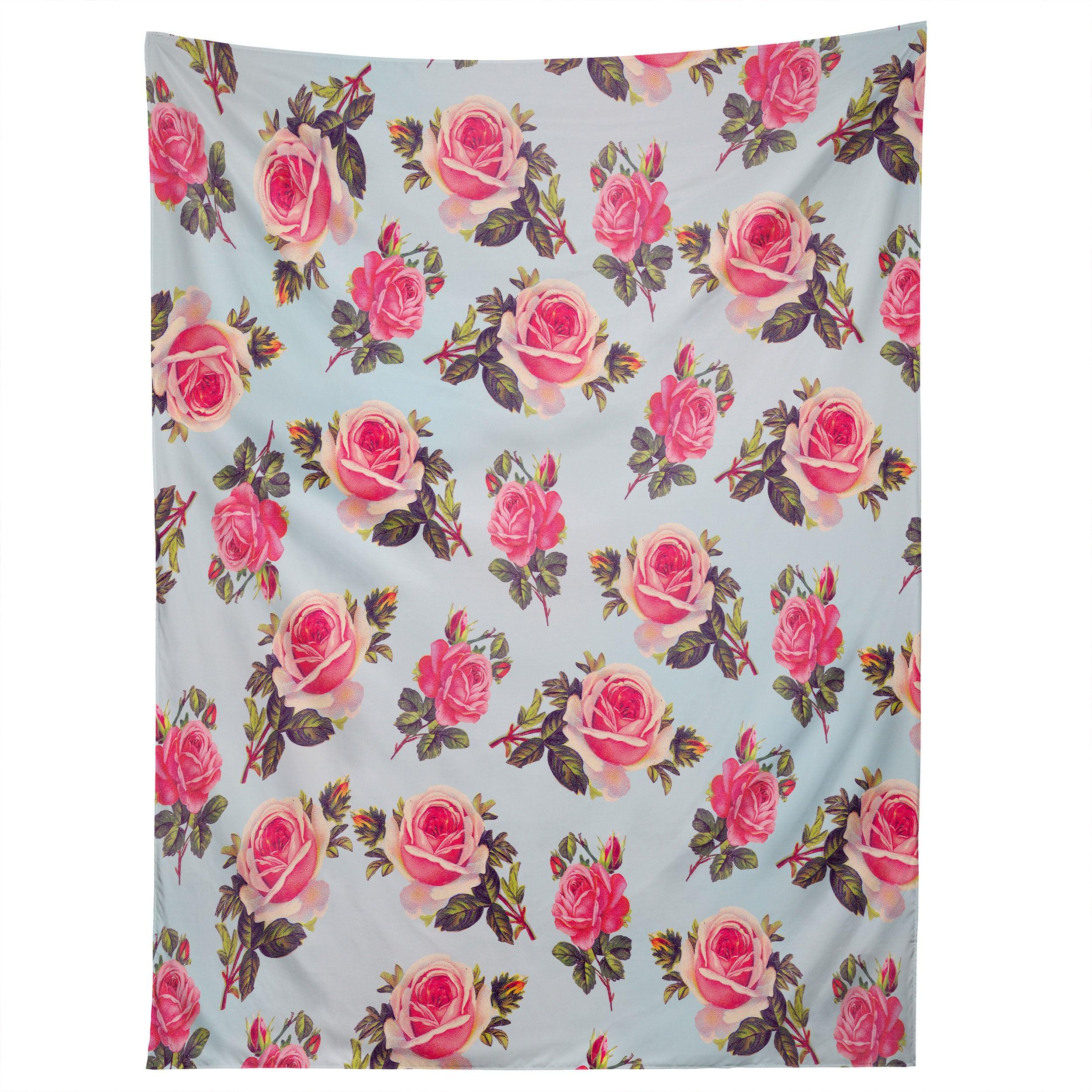 PINK ROSES tapestry 75x100