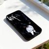 Diamant Noir W-Werenoi Handyhülle Für iPhone 11,12,13,14,15,16,17,Pro,Max,Plus,E,SE4,Air,Mini Schwarze Weiche Hülle