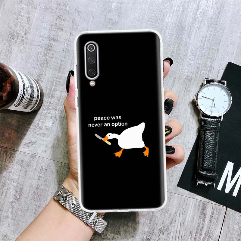 Cartoon Cute Goose Game Phone Case For Xiaomi Poco X3 Nfc F3 M3 F1 Mi Note 10 11 Lite 11T Pro 9 8 CC9 9T 10T 11i A3 A2 A1 Coque