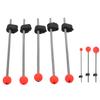 5PCS Mini Winter Ice Fishing Rod Top Tip Portable Outdoor Fishing Rod Red Ball Spring Tips