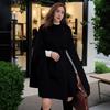 Autumn and Winter New French Celebrity Temperament Medium and Long Cape Woolen Shawl Woolen Coat Coat Women's Fashion
