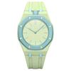 Mens Octagonal Quartz Watch With Silicone Strap For Fashion And Casual Wear