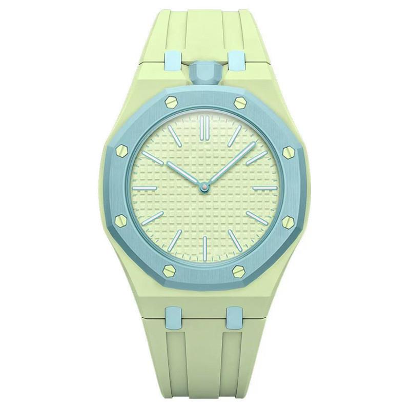 Mens Octagonal Quartz Watch With Silicone Strap For Fashion And Casual Wear