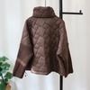 Stand-up Collar Zipper Design Sense Cotton Clothes Splicing Knitted Cardigan Autumn and Winter New Thickened Loose Sweater Jacket Women