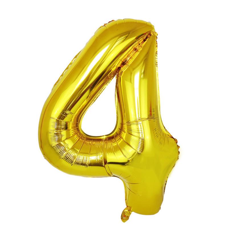 32-Inch Gradient Color Aluminum Foil Number Balloons - US Version