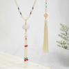 Ming dynasty necklace, ancient-style accessories, long tassels at the back, tassels, vintage palace yingluo, Tang-style Hanfu accessories, soft 