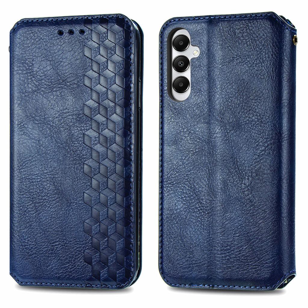 For Samsung Galaxy A05s 4G PU Leather Case Rhombus Imprint Wallet Stand Phone Cover