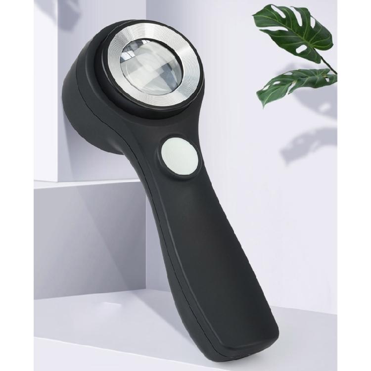 60X Handheld Magnifying Glass Adjustable Bright LED Light Rechargeable Magnifier