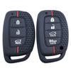 Silicone Car Remote Key Case Cover Shell For Hyundai Creta Ix35 Ix45 I10 I30 I40 Tucson Santa Fe Rena Sonata Elantra Accessories