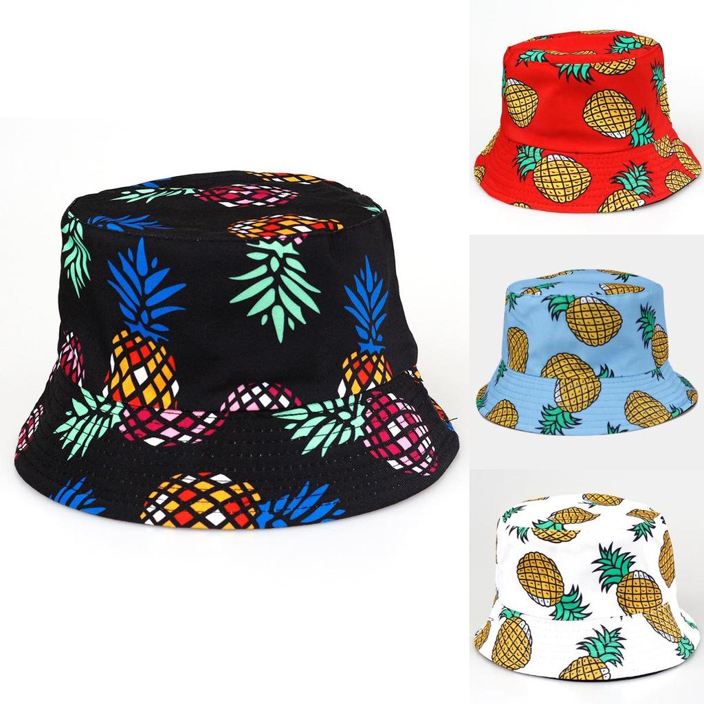 Pineapple Fisherman Hat For Summer Beach Sun Protection Breathable Neck Guard For Men Women