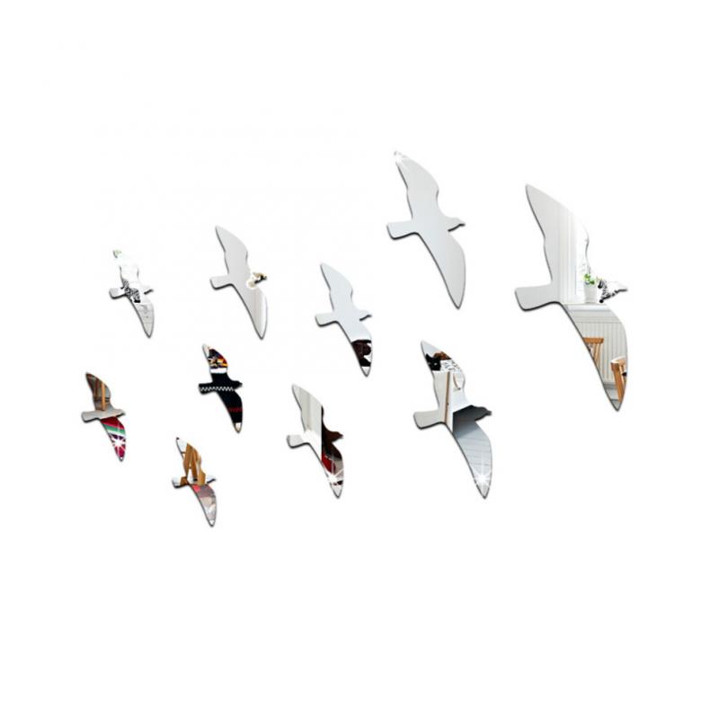 2 abnehmbare Wandaufkleber-Sets, Vogelmuster, Wanddekoration
