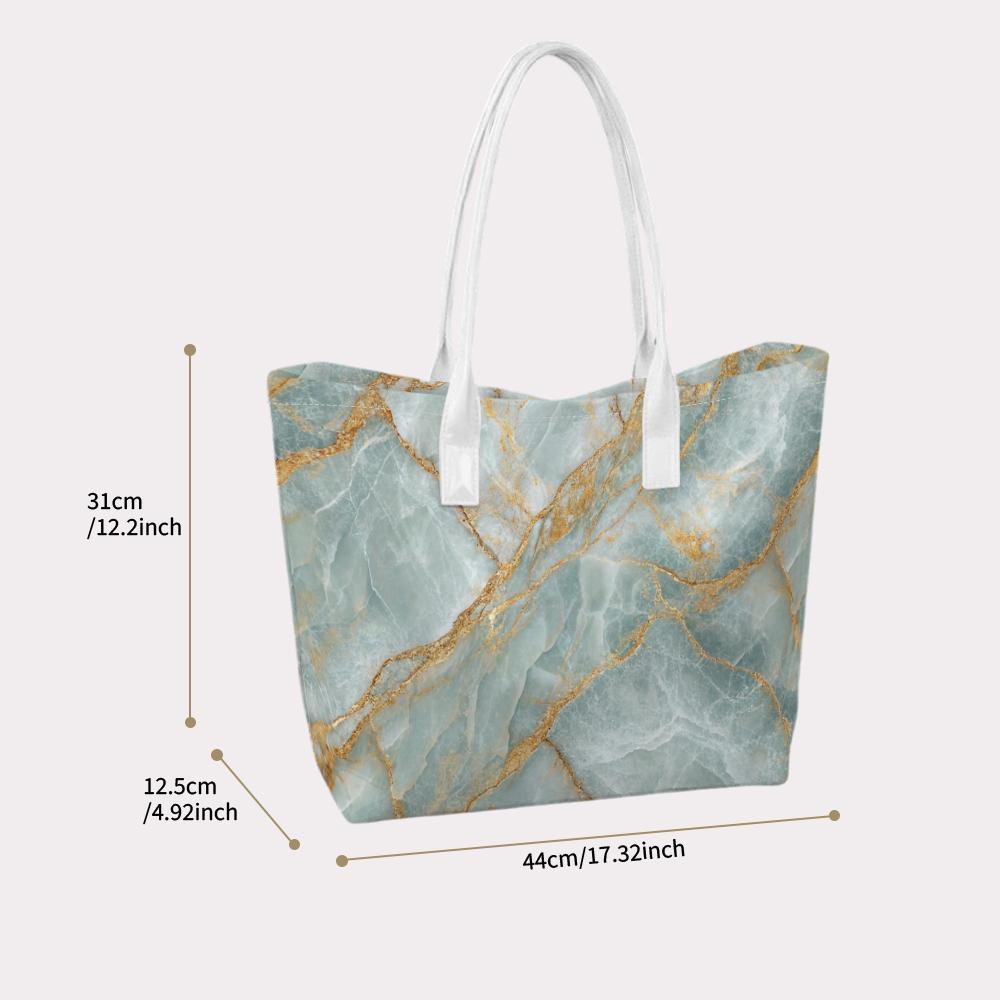 Marble Pattern Tote Bag Light Luxury Fashion Portable Shoulder Bag for Daily Use