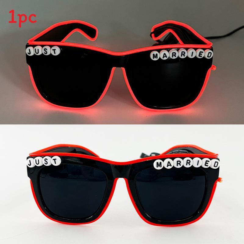 Led Heart Shaped Sunglasses For Women Men Party Fashion Decoratives Midnight Pink Frame