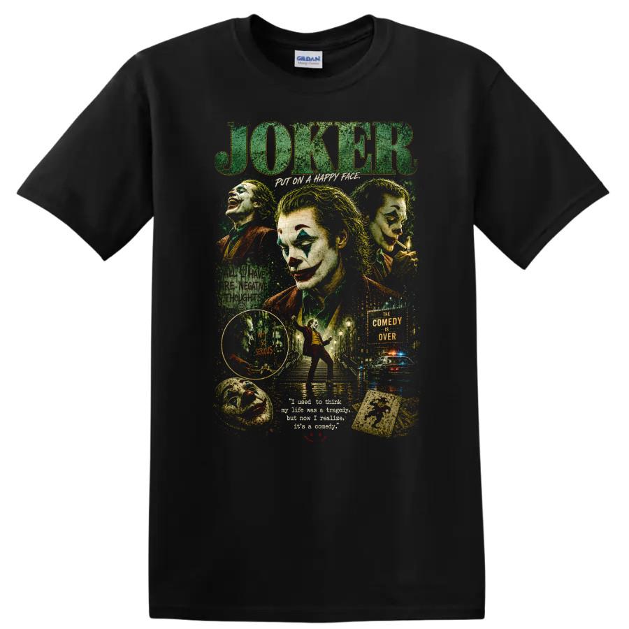 Joker Movie Artwork Graphic T Shirt All I Have Are Negative Thoughts Tee