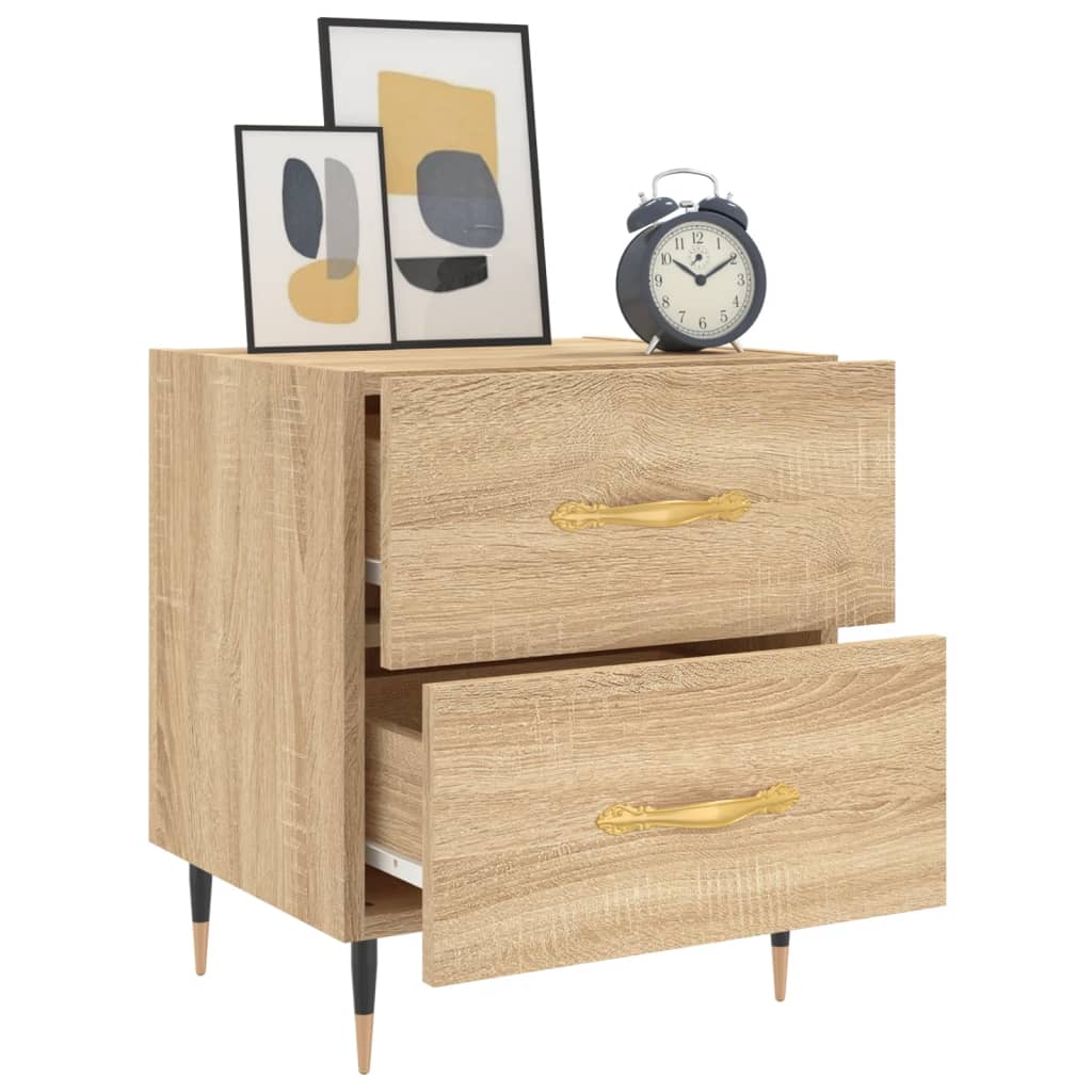 Vidaxl Szafka Nocna, Dąb Sonoma, 40X35X47,5 Cm Materiał Drewnopochodny