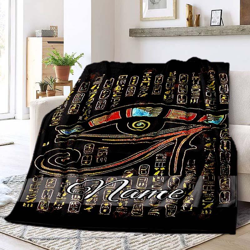 Egyptian Style Customize Your Name Outdoor Blanket Suitable For All Seasons Comfortable And Warm Soft Blanket Suitable For Travel Gifts For Relatives