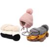 Toddler Hat Washable Solid Color Ear Cover Design Friendly To Skin Fade-Resistant Keep Warm Cashmere Windproof Baby Girl Winter
