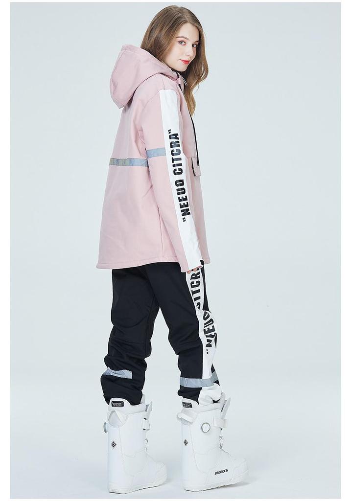 Unisex Couples' Ski Hoodie Set: Warm, Thickened Snowboard Suit for Men and Women.