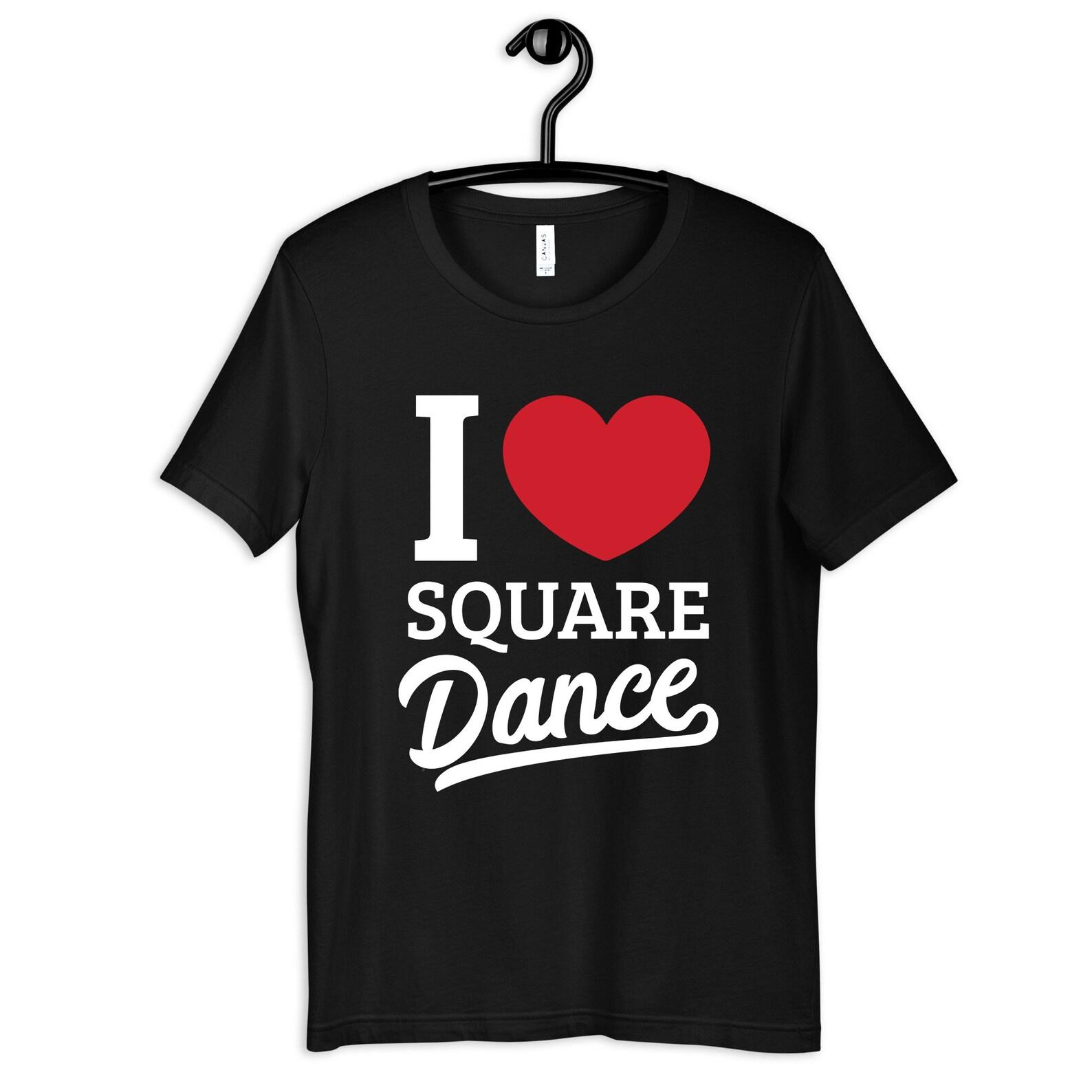 I Love Square Dance T-Shirt, Square Dancing Shirt, Square Dance Womens Tee, Kids Shirt, T-shirt,T-shirt S