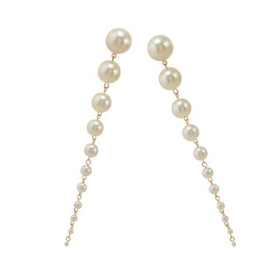 Fashion Pendant Earrings Handmade Pearls Tassels Long Dangle Earrings Elegant Party Jewelry Ear Accessories for Women