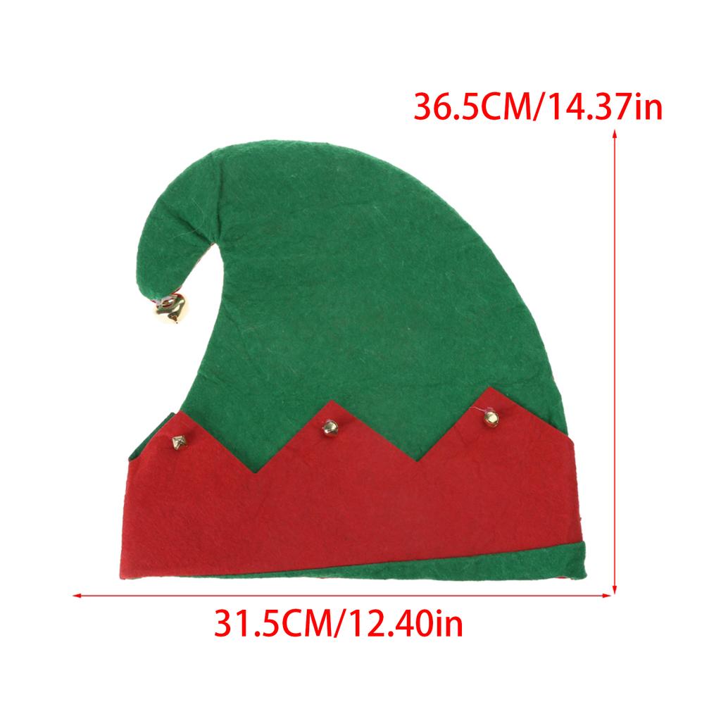 Lovely Christmas Shoes & Hat Set with Jingle Bells for Christmas Parties & Events,Santa's Helper,Elf Costume Accessories