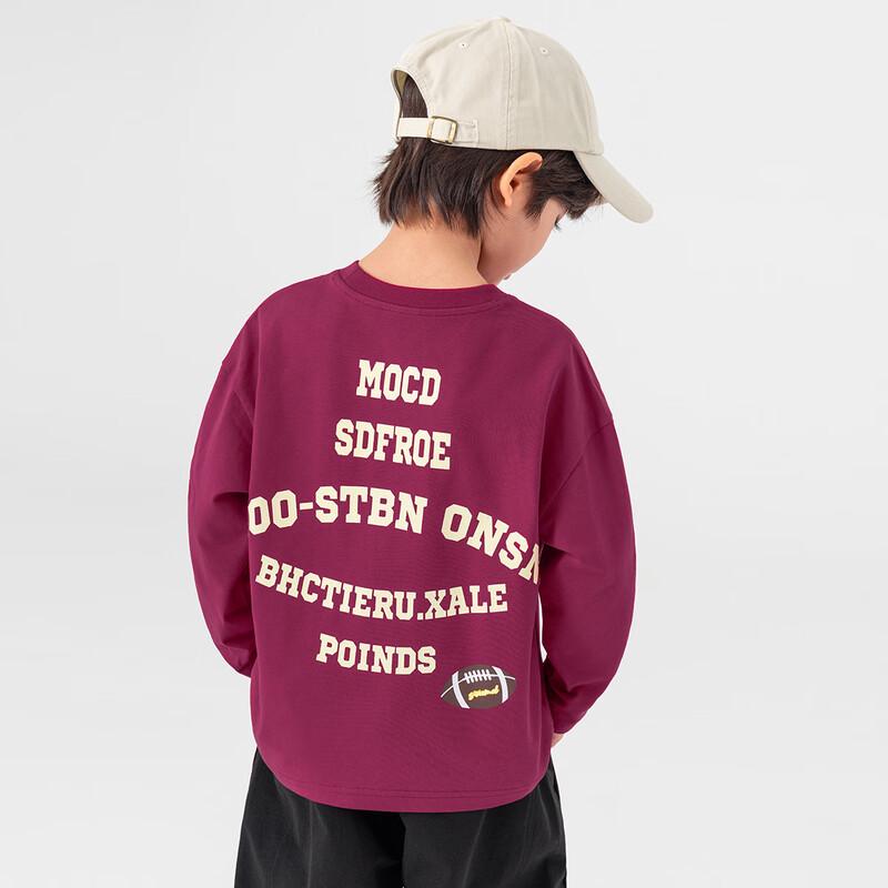 Duoduoja Boys  Pure Cotton Printed Long Sleeve T-Shirt 120