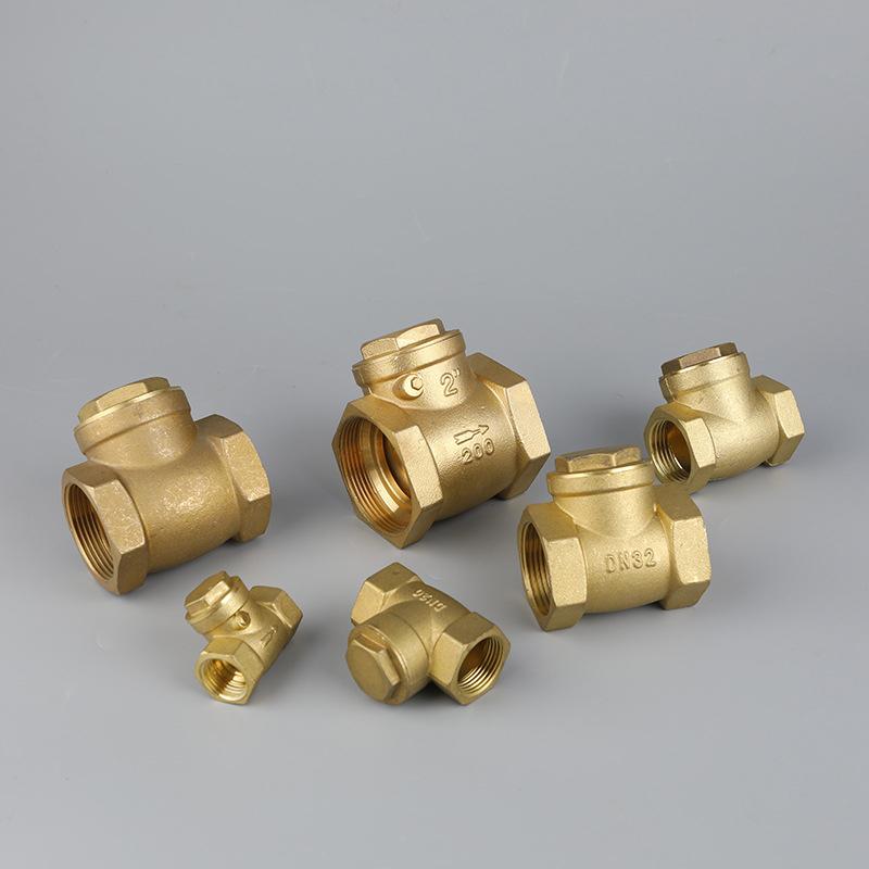 Brass Horizontal Non Return Forged Check Valve For Water Sanitary Fittings