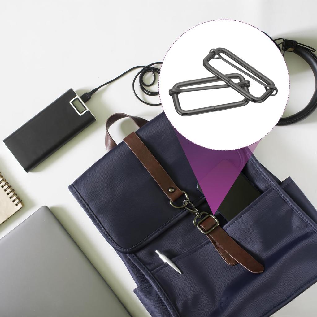 25 Pack Metal Slide Adjustment Buckle Rectangle Slide Adjuster Webbing Strap Slider for Belt Bag Backpack DIY Accessories Replacement [uxcell] 2"