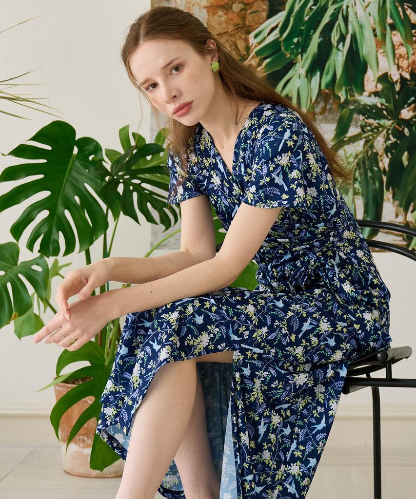 Bonide Mesh Cool Wrap Dress Forest Navy