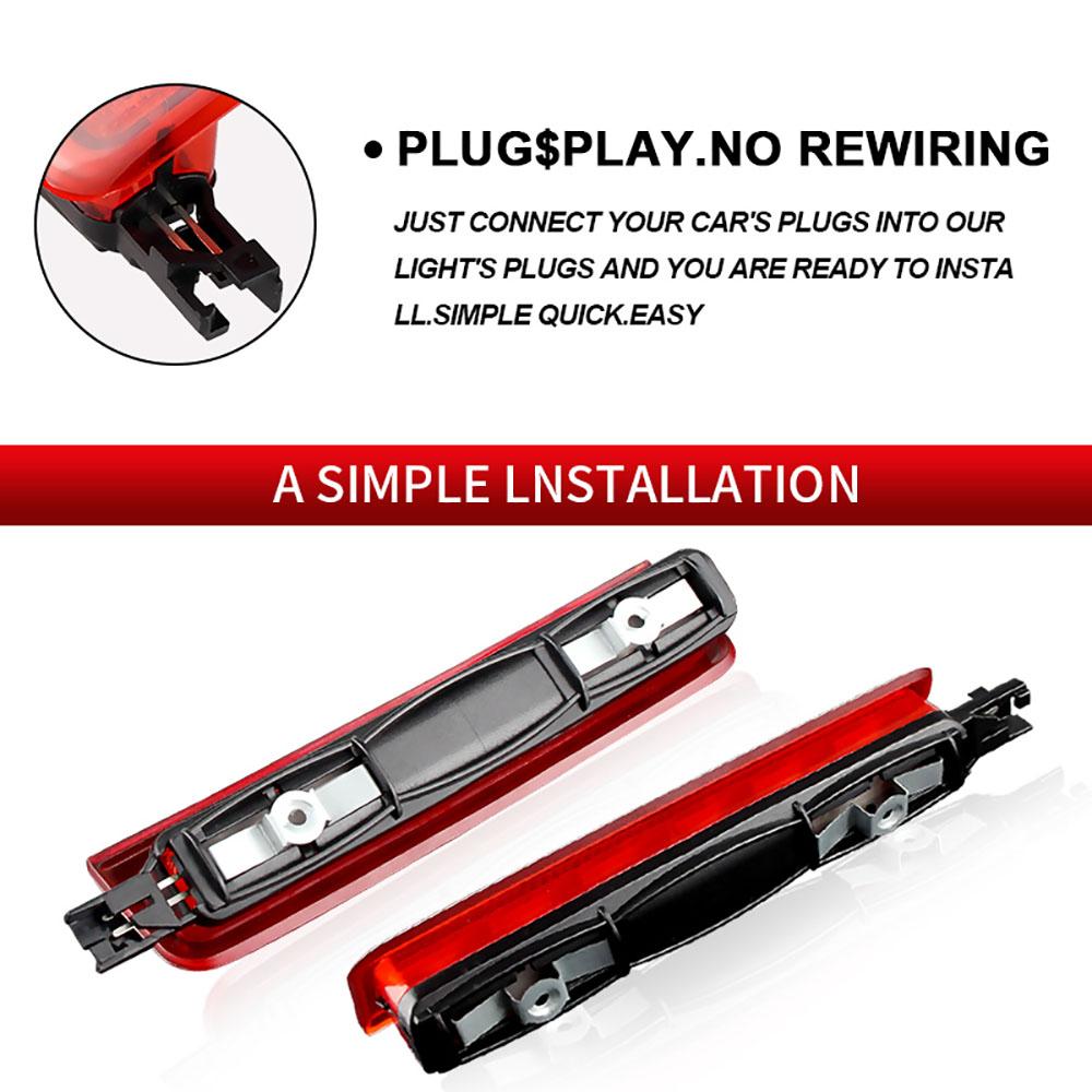 1Pcs Third 3rd Centre High Level Rear Brake Light 2K0945087C Stop Lamp Car LED Light Bulbs for VW Caddy 2004-2015