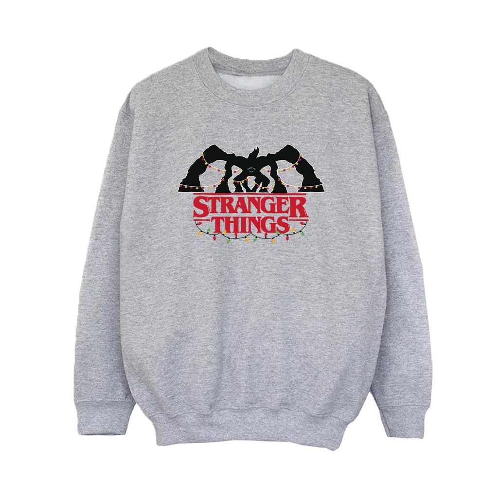 Netflix Jungen Stranger Things Demogorgon Weihnachtslichter-Sweatshirt