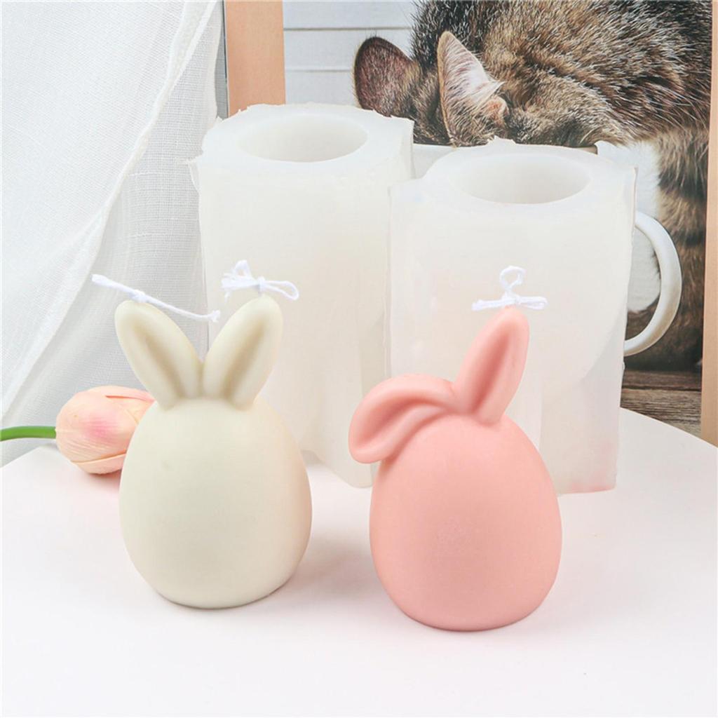 Easy-to-Clean Silicone Candle Mold Good Flexibility Novelty Rabbit