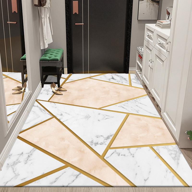 Nordic Style Floor Mat Door Mat Home Bedroom Living Room Bathroom Non-slip Absorbent Machine Washable Carpet Mat